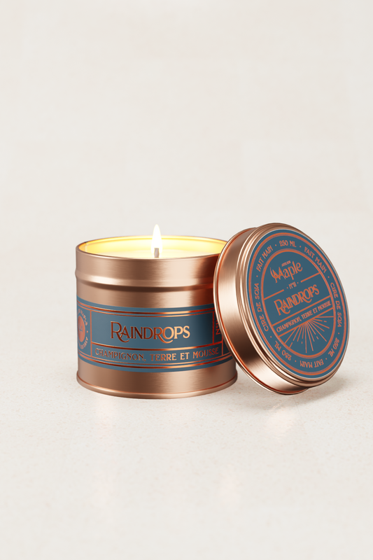 Bougie RAINDROPS — bougie artisanale | Atelier Maple