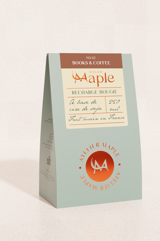 Recharge bougie Recharge - Bougie BOOKS & COFFEE 250 ml — Atelier Maple