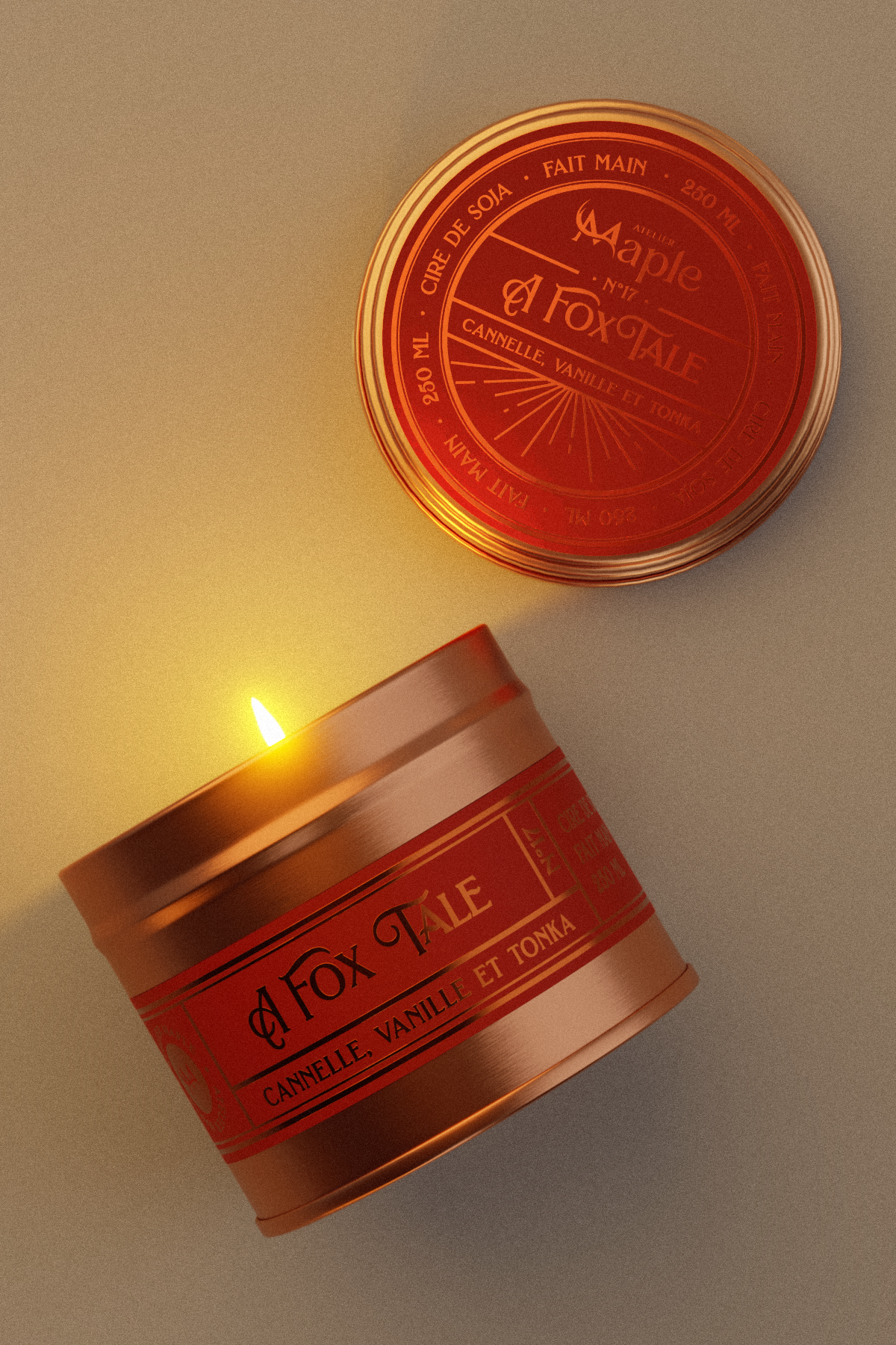 Bougie A FOX TALE — bougie artisanale | Atelier Maple