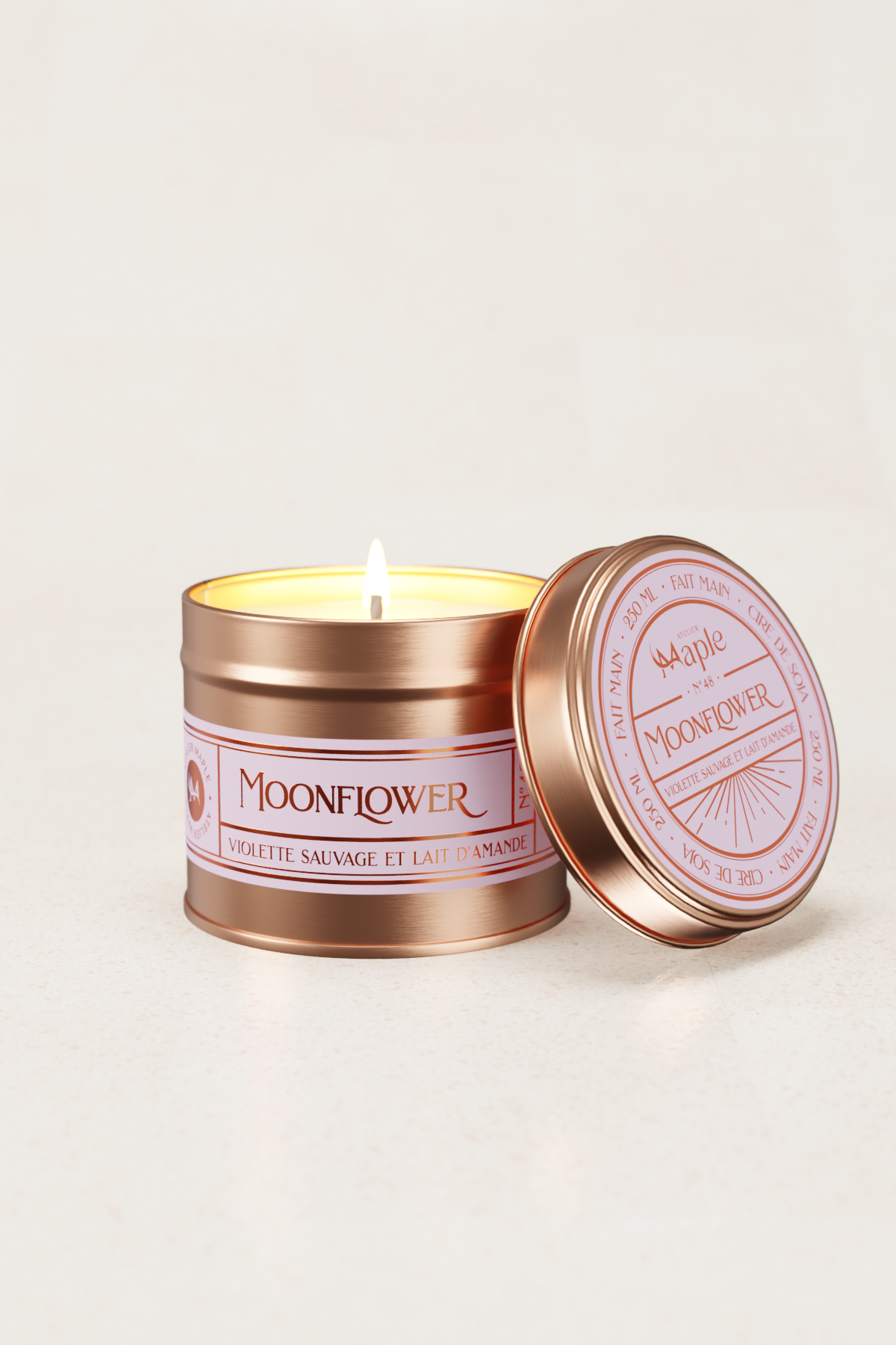 Bougie artisanale MOONFLOWER — Atelier Maple