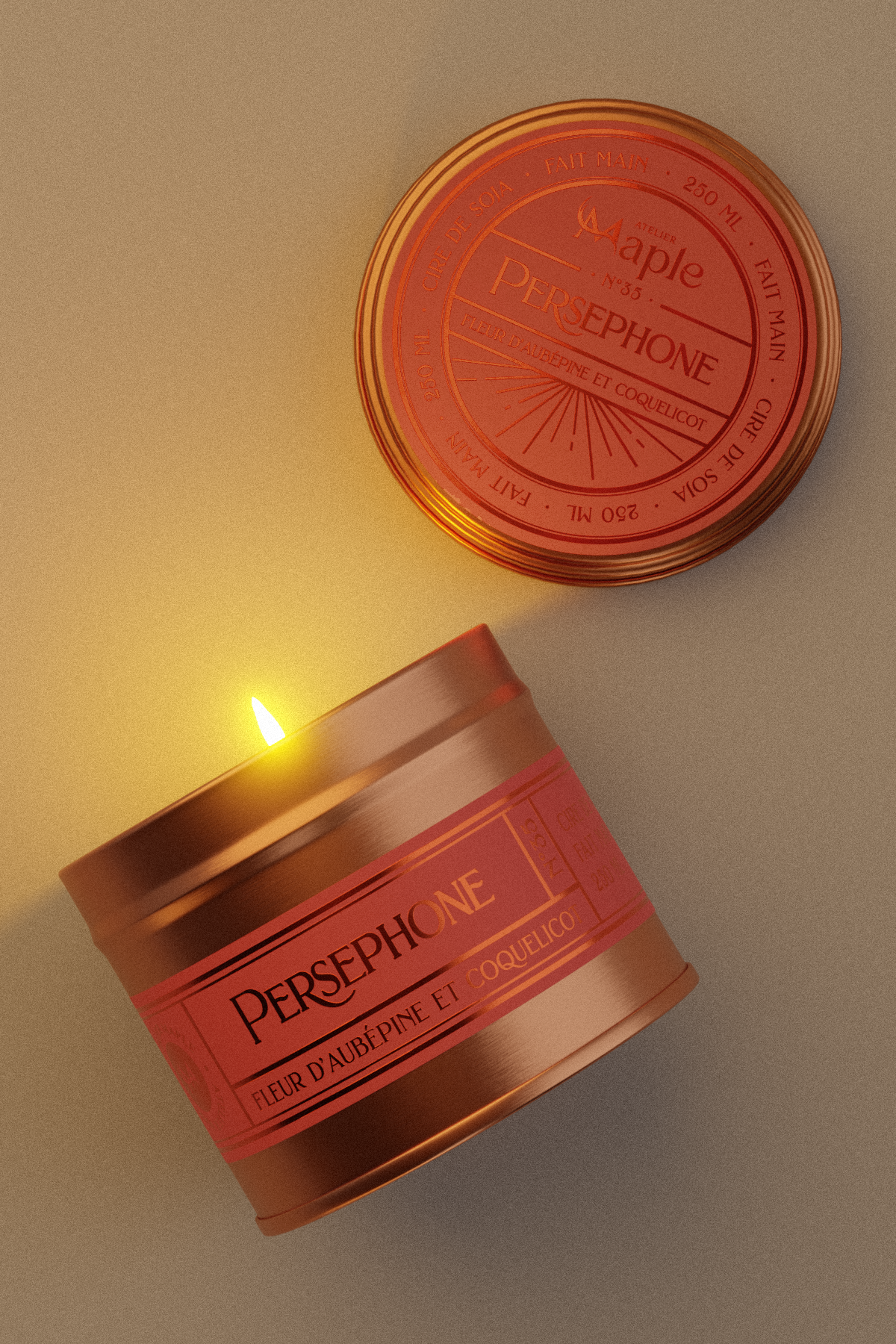 Bougie PERSEPHONE — bougie artisanale | Atelier Maple