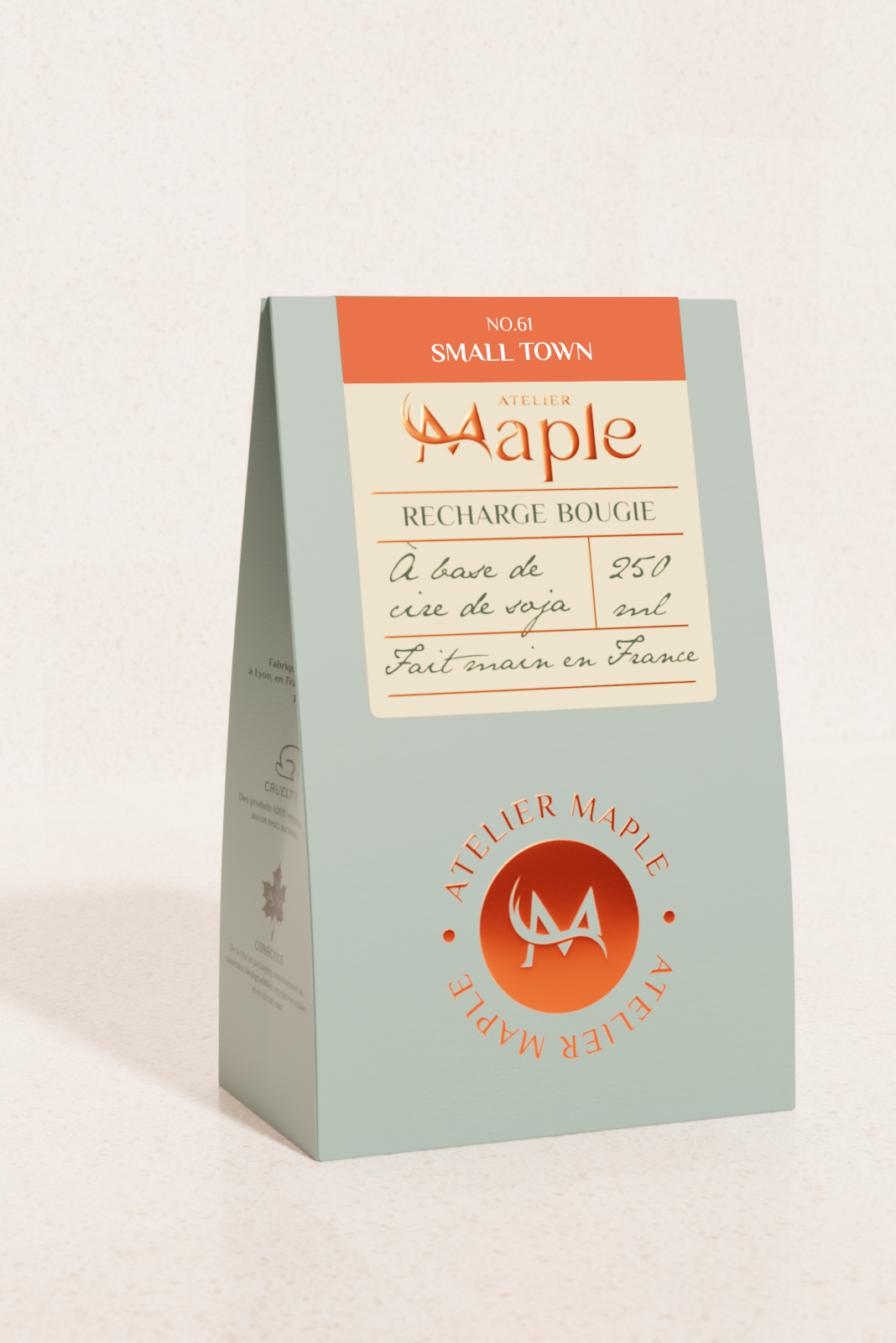 Bougie artisanale Recharge - Bougie SMALL TOWN 250 ml — Atelier Maple
