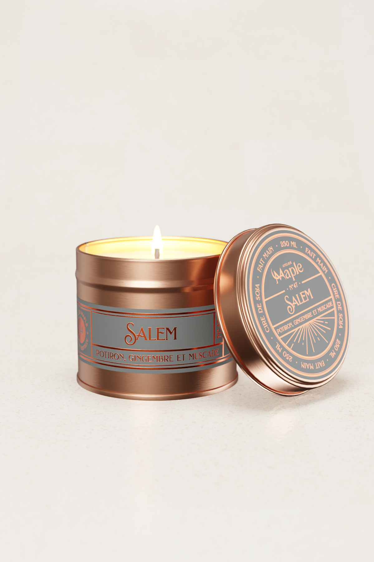 Bougie artisanale SALEM — Atelier Maple