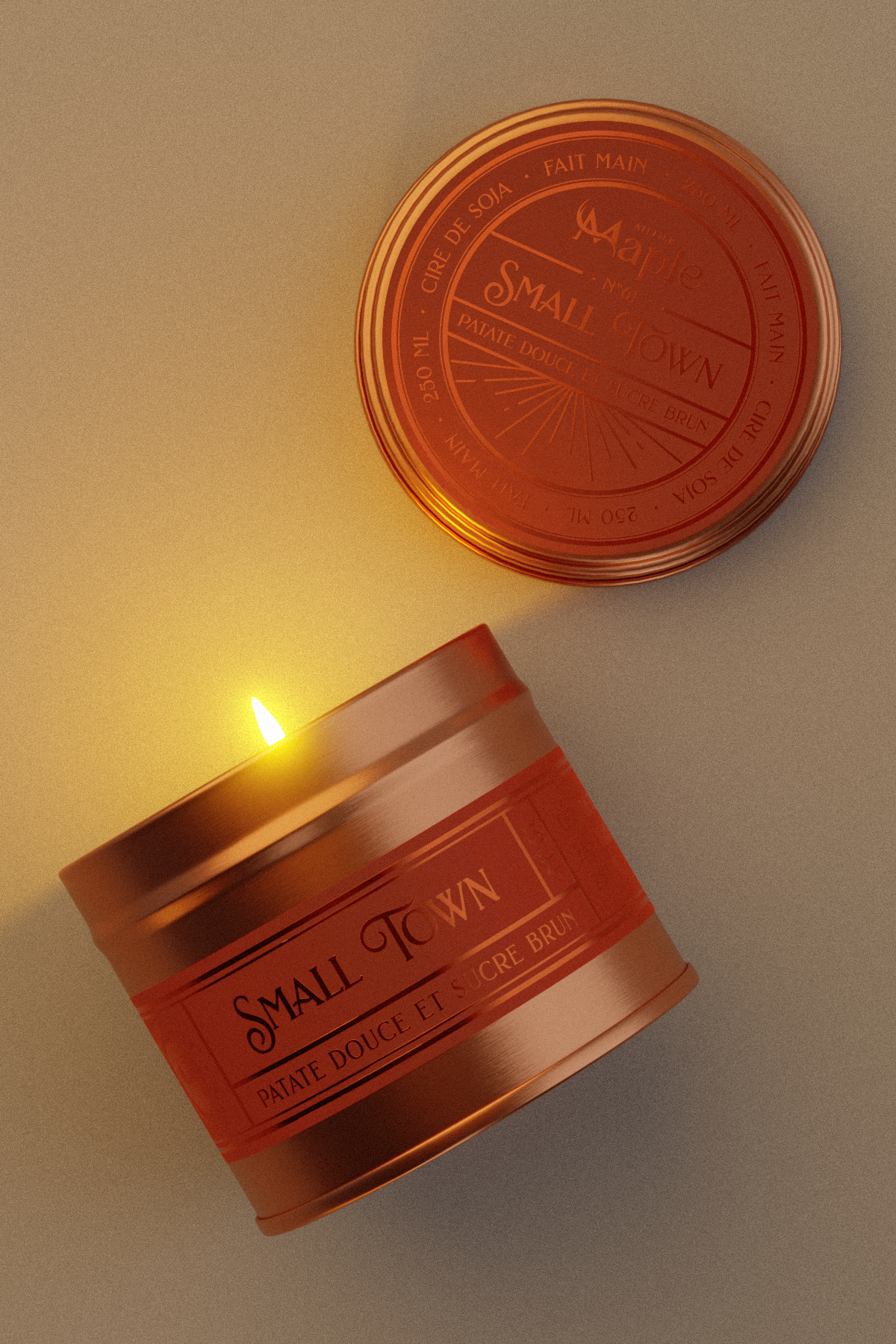 Bougie SMALL TOWN — bougie artisanale | Atelier Maple
